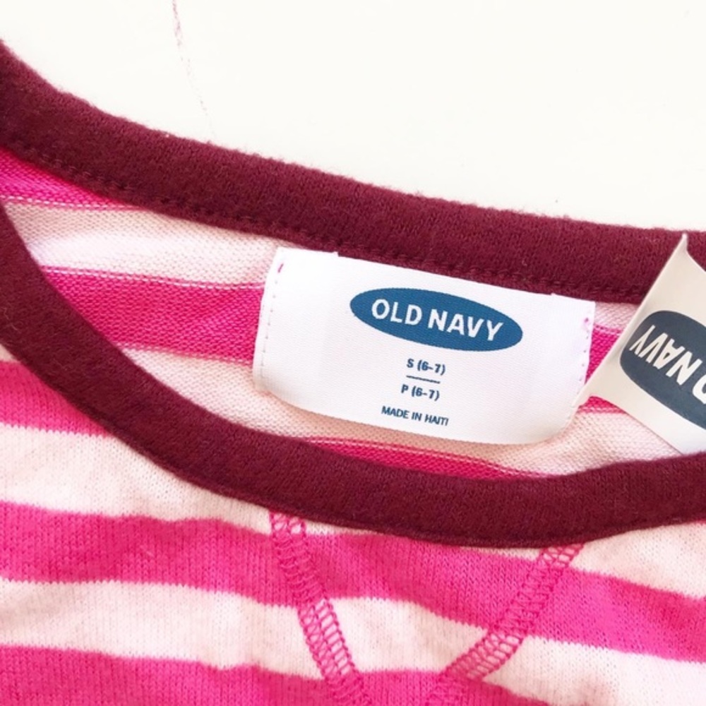 Old Navy NWT pink plush front tie top S(6/7) - Picture 3 of 4